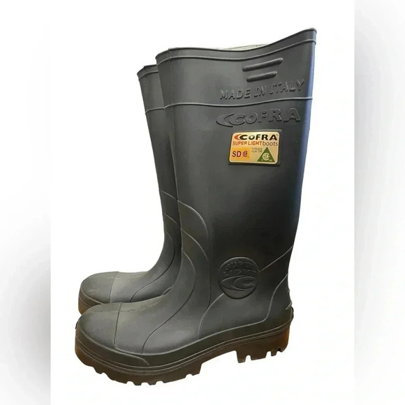 Cofra Waterproof Black Polyurethane Rubber Steel Cap Boots Size  9 - Picture 3 of 9